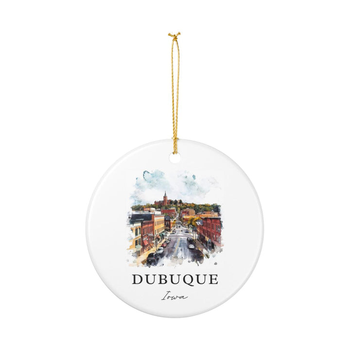 Dubuque Iowa Ornament: Unique Dubuque Souvenir, Dubuque Iowa Xmas Decor, and Authentic Dubuque Gift