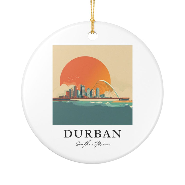 Durban South Africa Ornament: Unique Durban Souvenir, Durban South Africa Xmas Decor, and Authentic Durban Gift