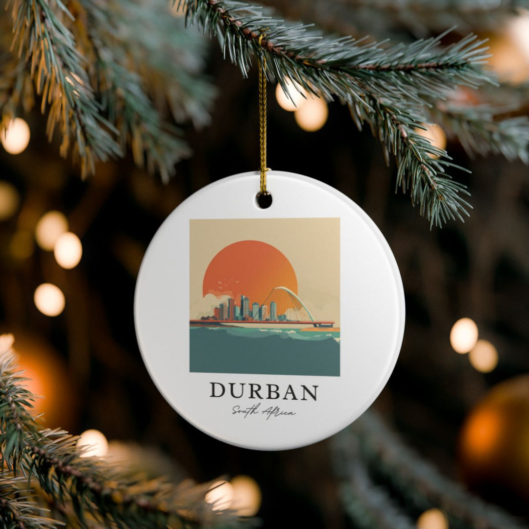 Durban South Africa Ornament: Unique Durban Souvenir, Durban South Africa Xmas Decor, and Authentic Durban Gift