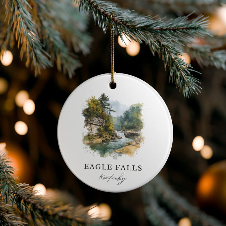 Eagle Falls Kentucky USA Ornament: Unique Eagle Falls Souvenir, Eagle Falls Kentucky Xmas Decor, and Authentic Eagle Falls Gift
