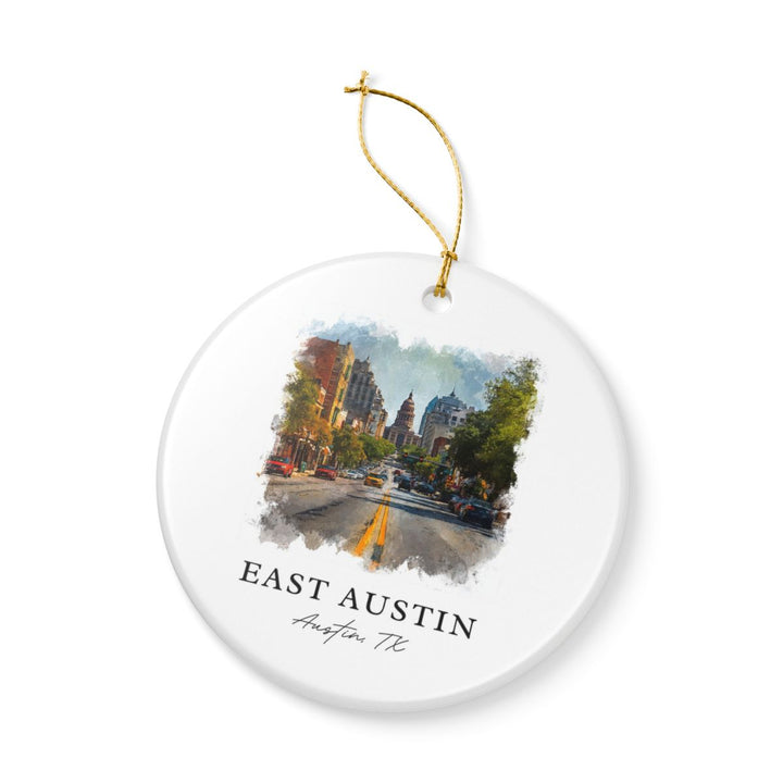 East Austin Texas Ornament: Unique East Austin Souvenir, East Austin Texas Xmas Decor, and Authentic East Austin Gift