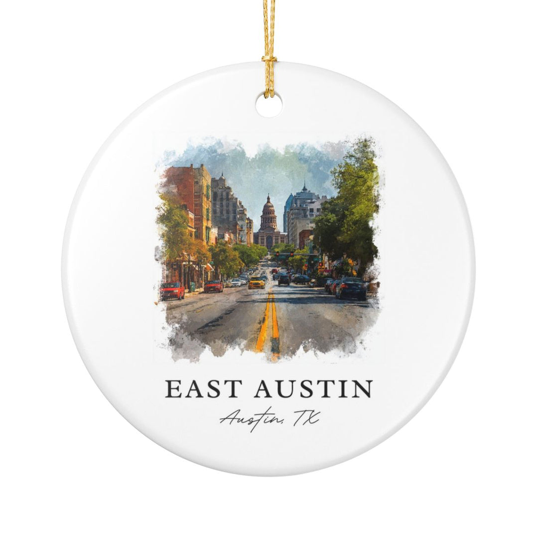 East Austin Texas Ornament: Unique East Austin Souvenir, East Austin Texas Xmas Decor, and Authentic East Austin Gift