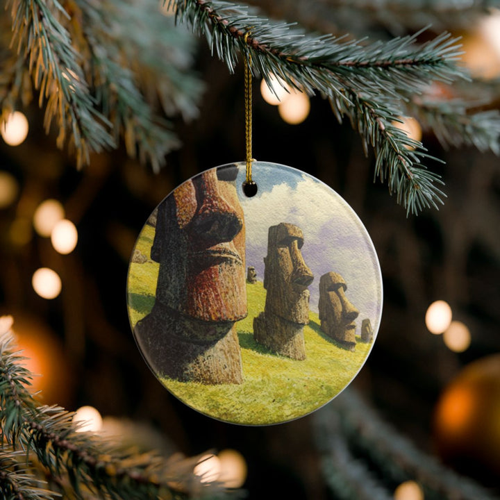 Easter Island Ornament: Unique Easter Island Souvenir, Easter Island Xmas Decor, and Authentic Easter Island Gift