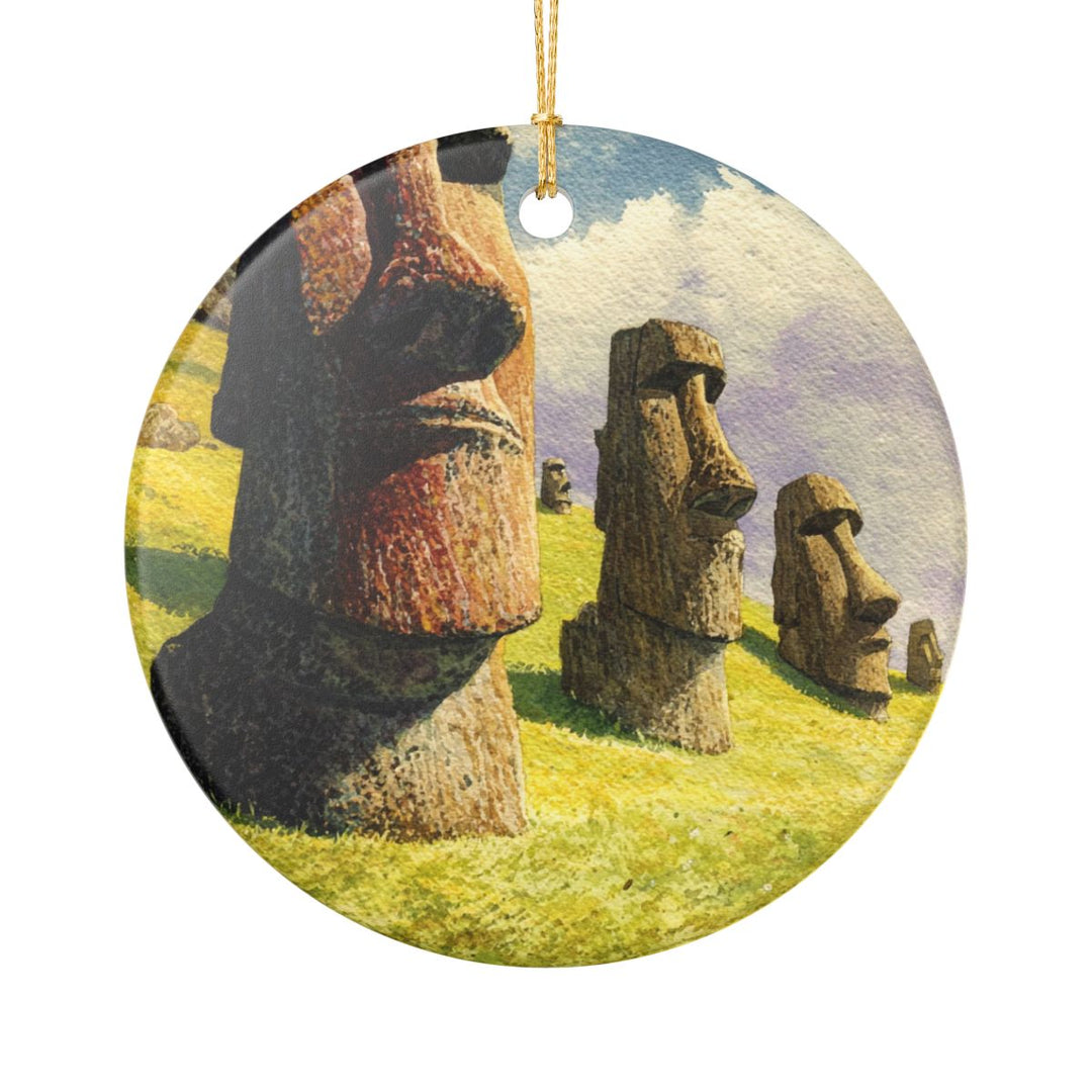Easter Island Ornament: Unique Easter Island Souvenir, Easter Island Xmas Decor, and Authentic Easter Island Gift