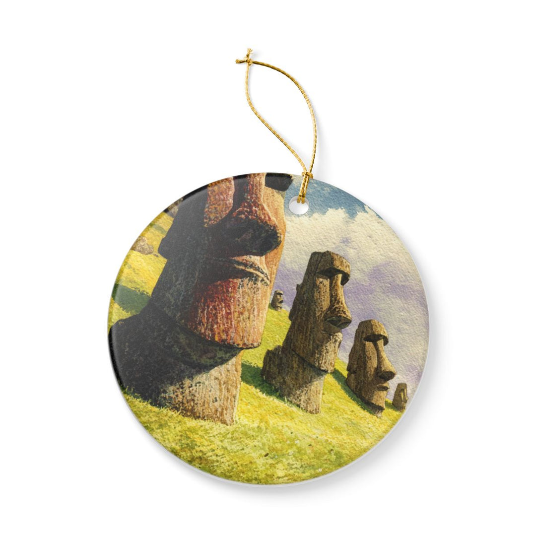 Easter Island Ornament: Unique Easter Island Souvenir, Easter Island Xmas Decor, and Authentic Easter Island Gift