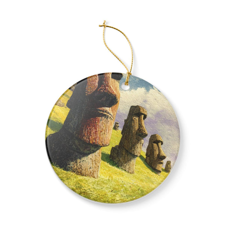 Easter Island Ornament: Unique Easter Island Souvenir, Easter Island Xmas Decor, and Authentic Easter Island Gift