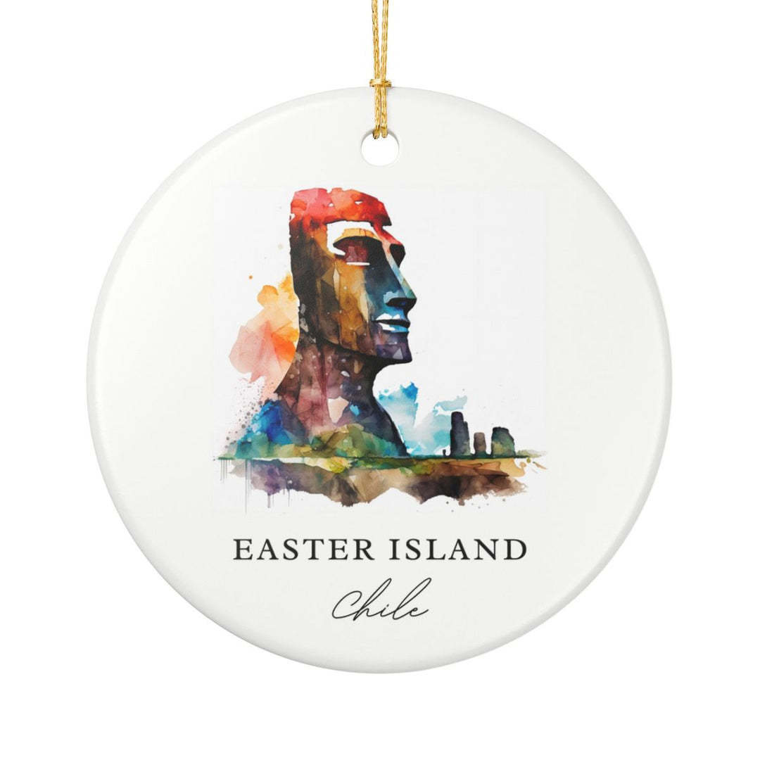 Easter Island Ornament: Unique Easter Island Souvenir, Easter Island Xmas Decor, and Authentic Easter Island Gift