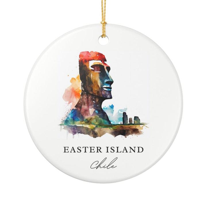 Easter Island Ornament: Unique Easter Island Souvenir, Easter Island Xmas Decor, and Authentic Easter Island Gift