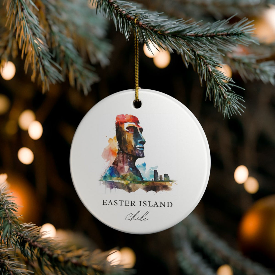 Easter Island Ornament: Unique Easter Island Souvenir, Easter Island Xmas Decor, and Authentic Easter Island Gift