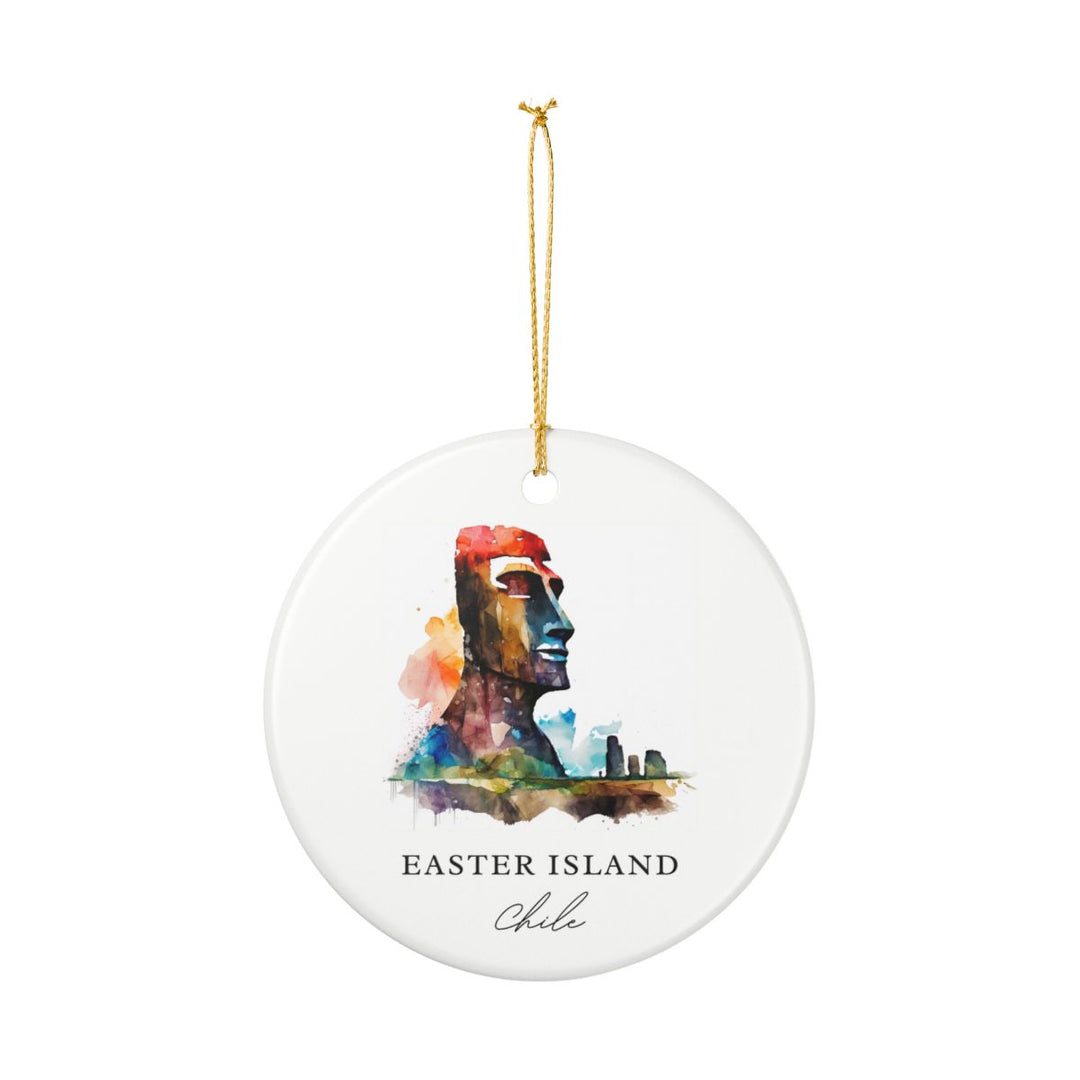 Easter Island Ornament: Unique Easter Island Souvenir, Easter Island Xmas Decor, and Authentic Easter Island Gift