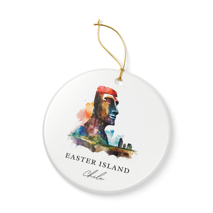 Easter Island Ornament: Unique Easter Island Souvenir, Easter Island Xmas Decor, and Authentic Easter Island Gift