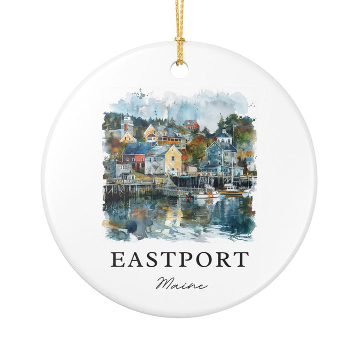 Eastport Maine Ornament: Unique Eastport Maine Souvenir, Eastport Maine Xmas Decor, and Authentic Eastport Maine Gift