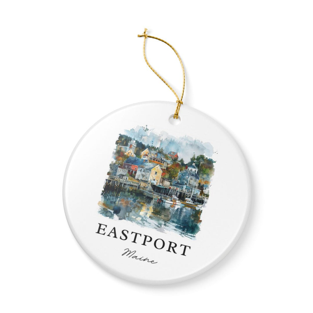 Eastport Maine Ornament: Unique Eastport Maine Souvenir, Eastport Maine Xmas Decor, and Authentic Eastport Maine Gift