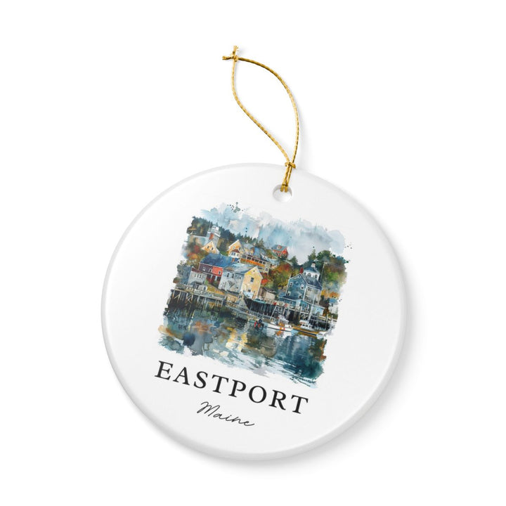 Eastport Maine Ornament: Unique Eastport Maine Souvenir, Eastport Maine Xmas Decor, and Authentic Eastport Maine Gift