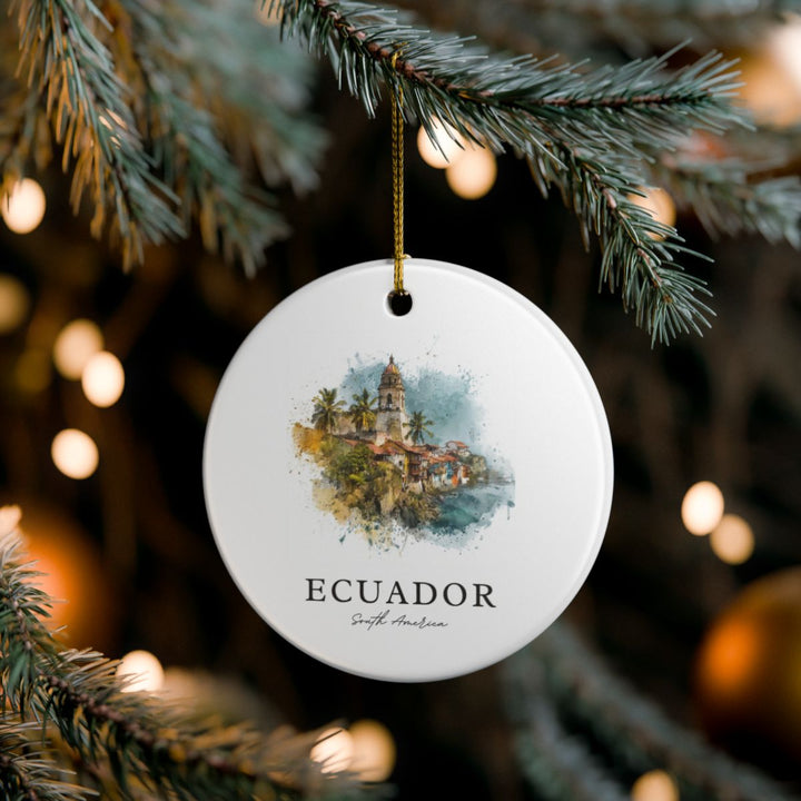 Ecuador South America Ornament: Unique Ecuador South Souvenir, Ecuador South USA Xmas Decor, and Authentic Ecuador South Gift