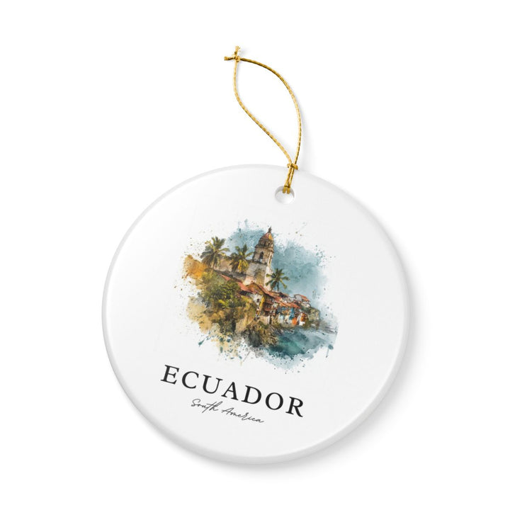 Ecuador South America Ornament: Unique Ecuador South Souvenir, Ecuador South USA Xmas Decor, and Authentic Ecuador South Gift