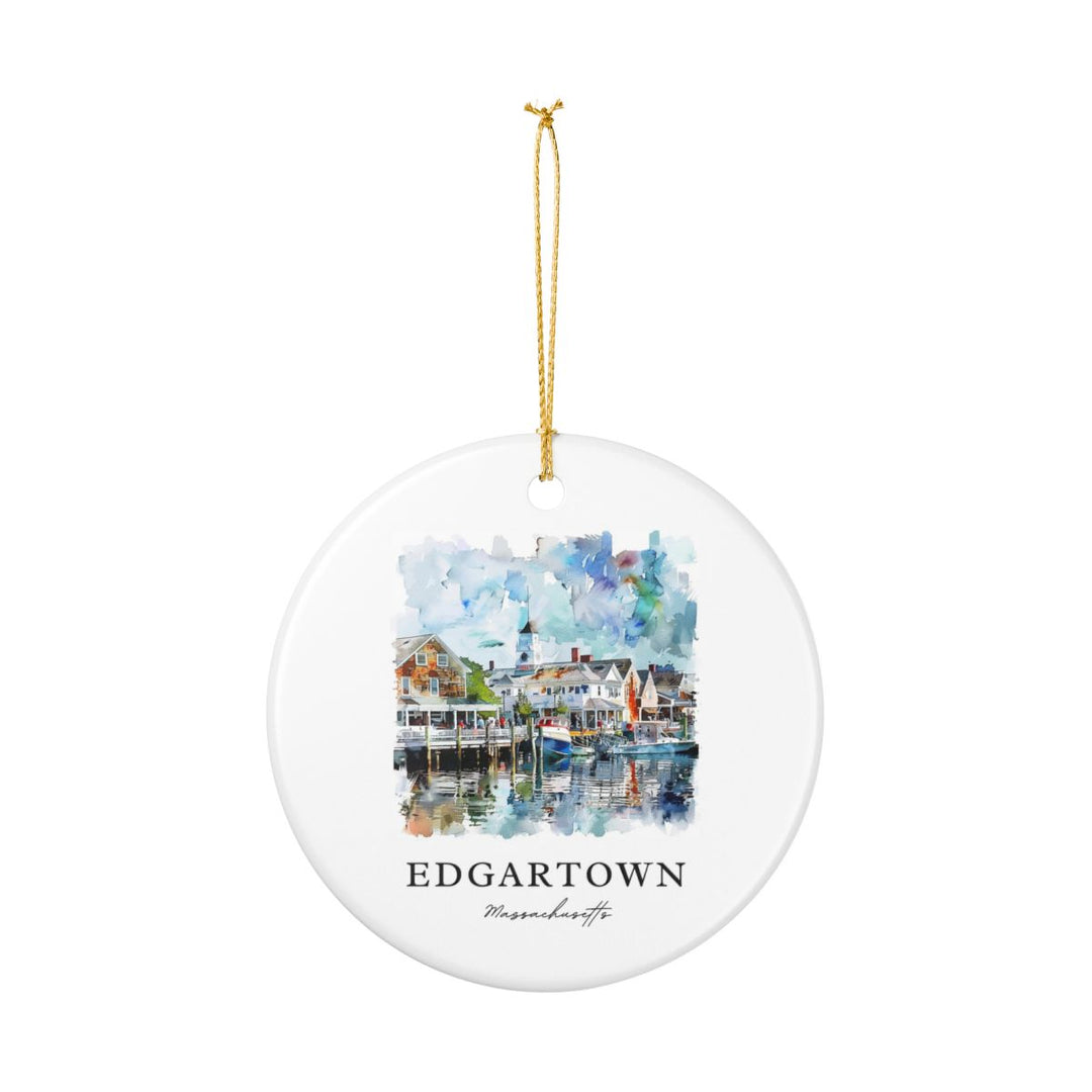 Edgartown Massachusetts USA Ornament: Unique Edgartown Souvenir, Edgartown Massachusetts Xmas Decor, and Authentic Edgartown Gift
