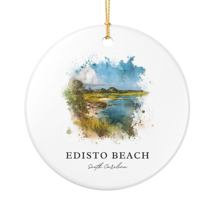 Edisto Beach South Carolina Ornament: Unique Edisto Beach Souvenir, Edisto Beach South Carolina Xmas Decor, and Authentic Edisto Beach Gift