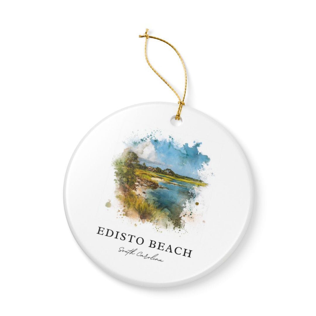 Edisto Beach South Carolina Ornament: Unique Edisto Beach Souvenir, Edisto Beach South Carolina Xmas Decor, and Authentic Edisto Beach Gift