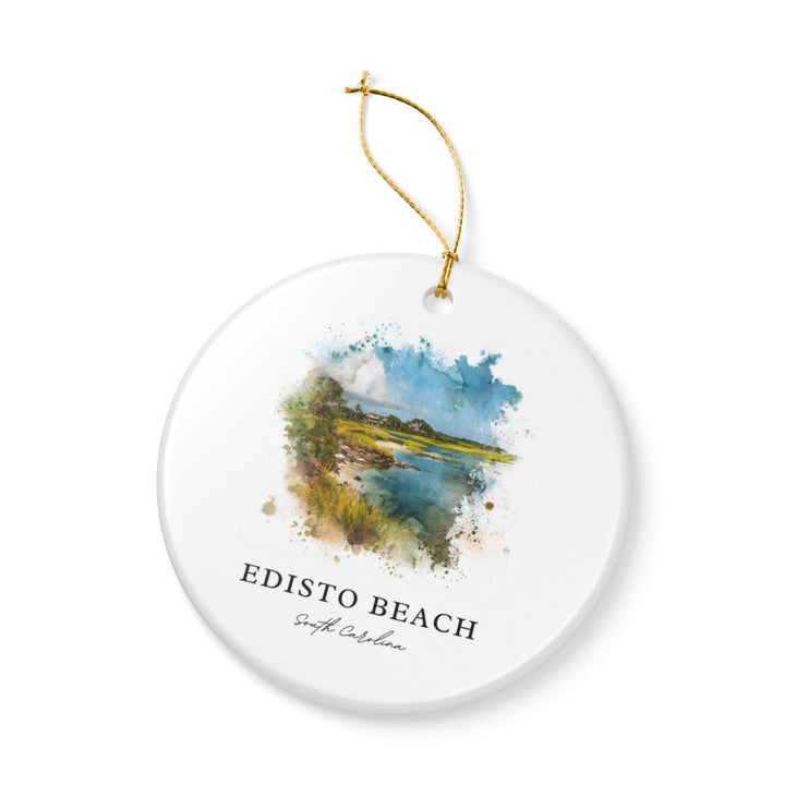 Edisto Beach South Carolina Ornament: Unique Edisto Beach Souvenir, Edisto Beach South Carolina Xmas Decor, and Authentic Edisto Beach Gift