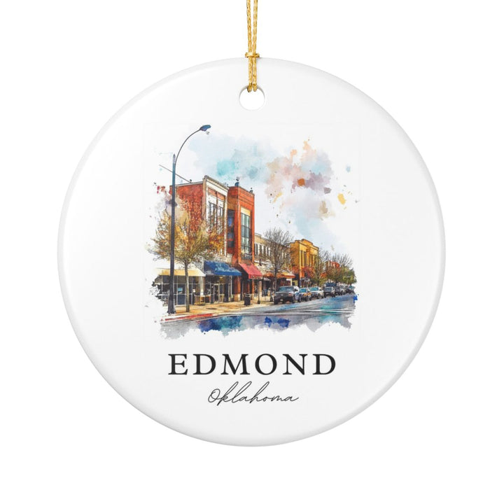 Edmond Oklahoma Ornament: Unique Edmond Oklahoma Souvenir, Edmond Oklahoma Xmas Decor, and Authentic Edmond Oklahoma Gift