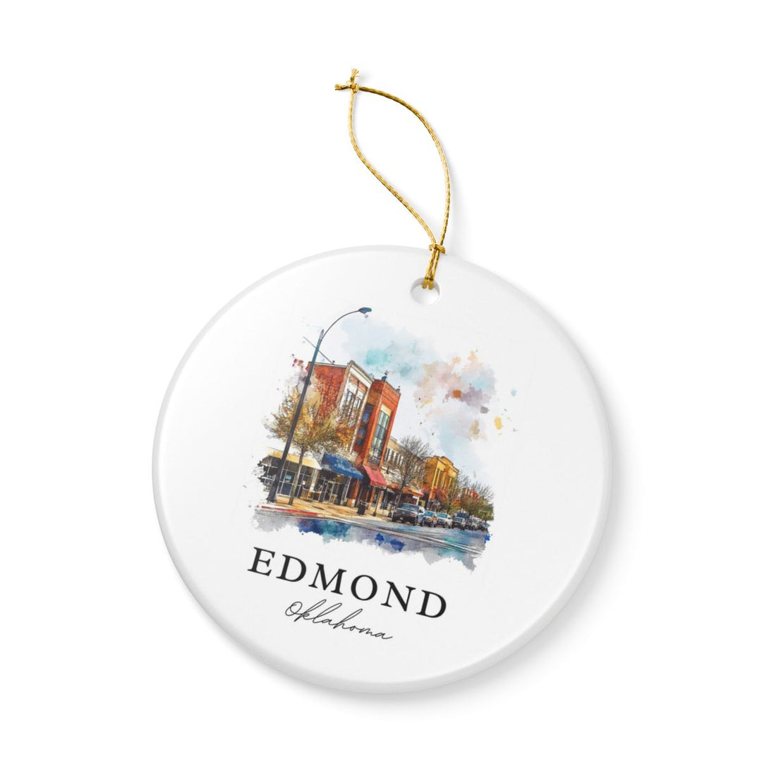 Edmond Oklahoma Ornament: Unique Edmond Oklahoma Souvenir, Edmond Oklahoma Xmas Decor, and Authentic Edmond Oklahoma Gift