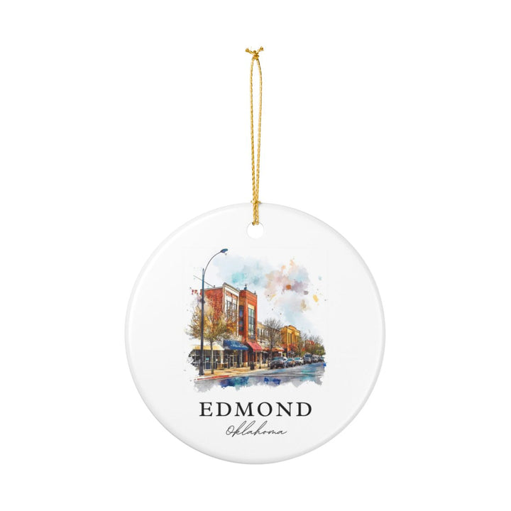 Edmond Oklahoma Ornament: Unique Edmond Oklahoma Souvenir, Edmond Oklahoma Xmas Decor, and Authentic Edmond Oklahoma Gift