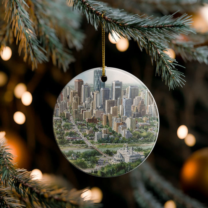 Edmonton Ornament: Unique Edmonton Souvenir, Edmonton Xmas Decor, and Authentic Edmonton Gift