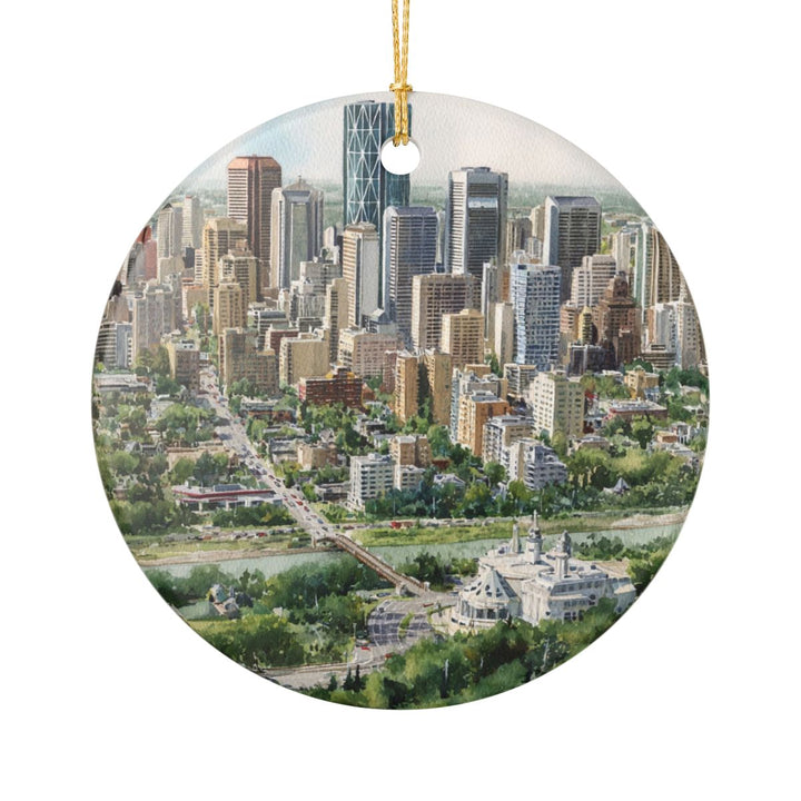 Edmonton Ornament: Unique Edmonton Souvenir, Edmonton Xmas Decor, and Authentic Edmonton Gift