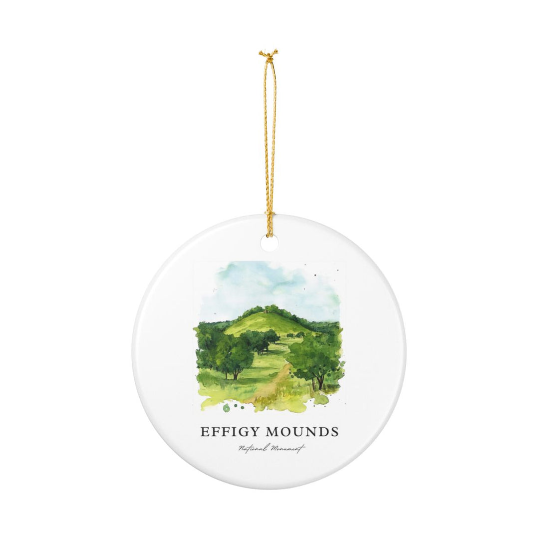 Effigy Mounds National Monument Iowa Ornament: Unique Effigy Mounds National Monument Souvenir, Effigy Mounds National Monument Iowa Xmas Decor, and Authentic Effigy Mounds National Monument Gift