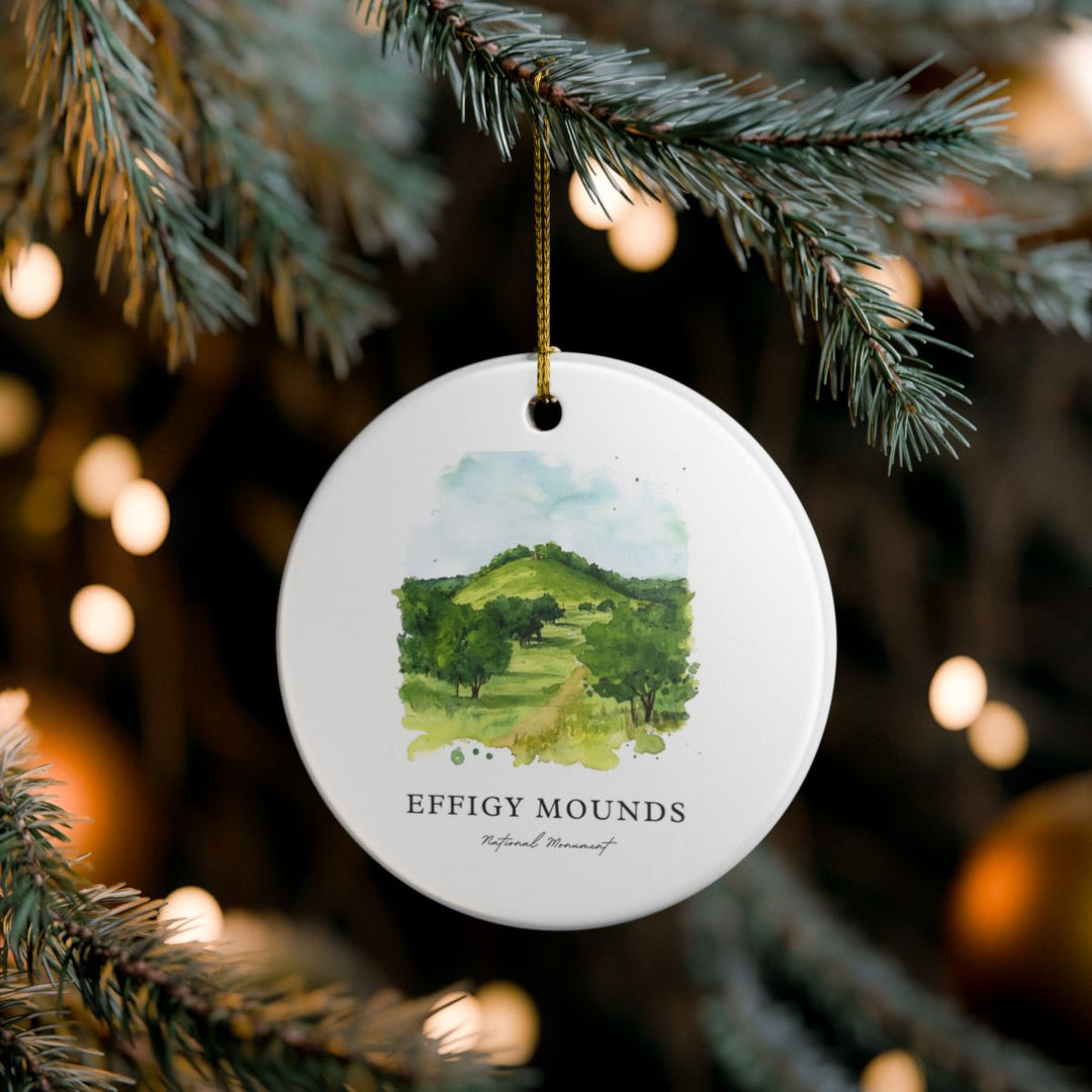 Effigy Mounds National Monument Iowa Ornament: Unique Effigy Mounds National Monument Souvenir, Effigy Mounds National Monument Iowa Xmas Decor, and Authentic Effigy Mounds National Monument Gift