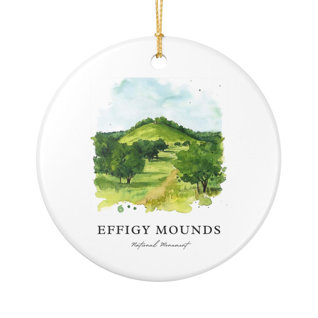 Effigy Mounds National Monument Iowa Ornament: Unique Effigy Mounds National Monument Souvenir, Effigy Mounds National Monument Iowa Xmas Decor, and Authentic Effigy Mounds National Monument Gift