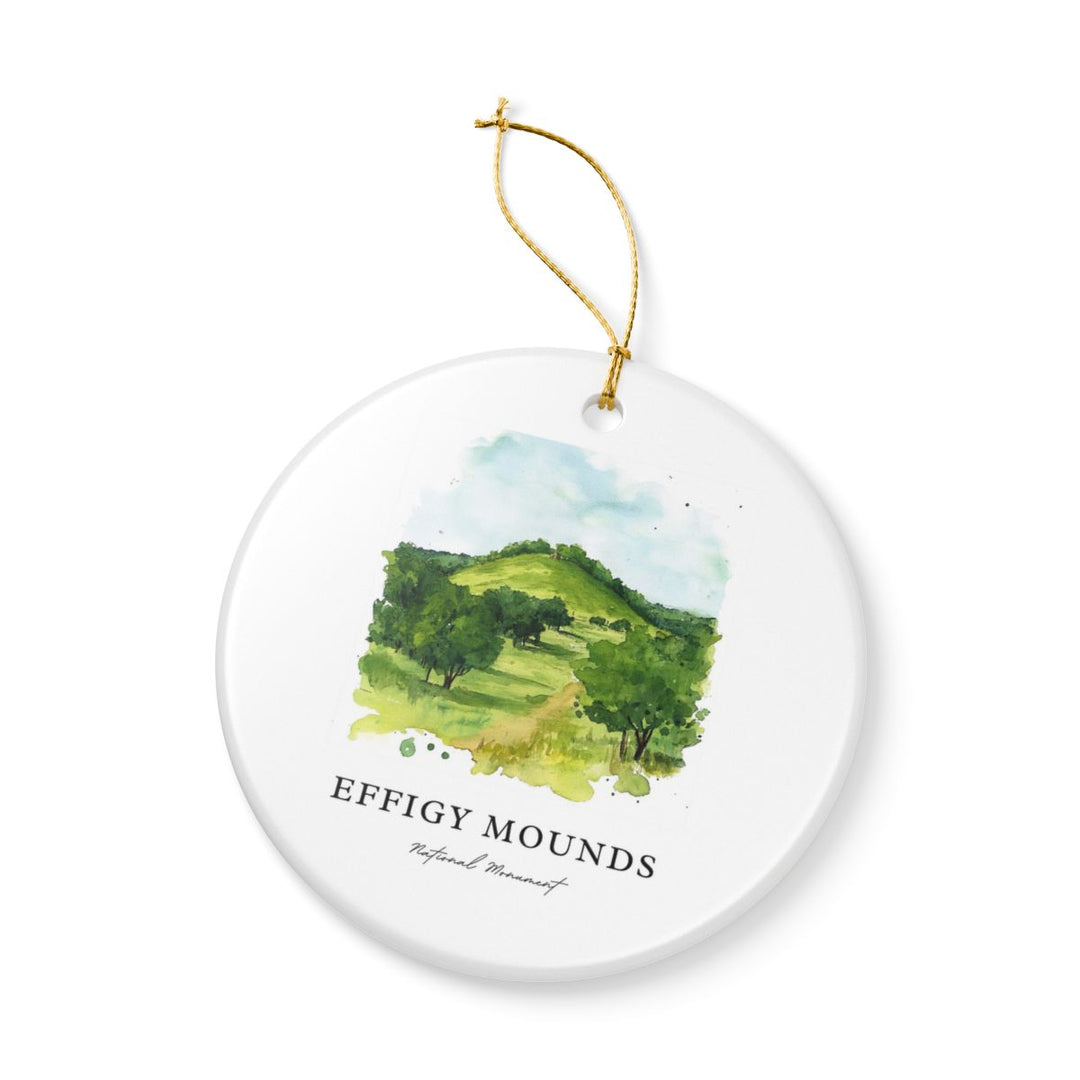 Effigy Mounds National Monument Iowa Ornament: Unique Effigy Mounds National Monument Souvenir, Effigy Mounds National Monument Iowa Xmas Decor, and Authentic Effigy Mounds National Monument Gift