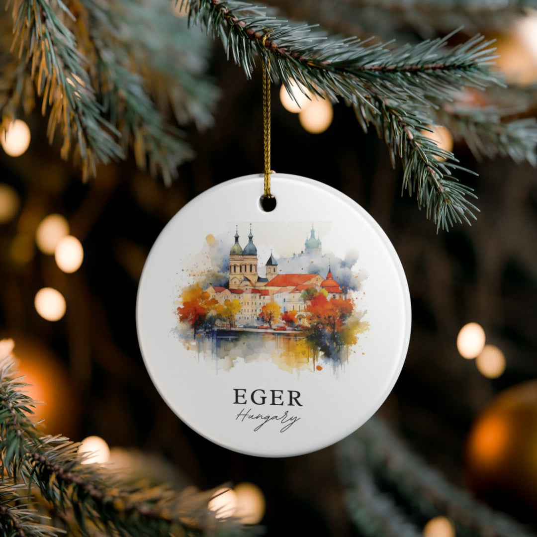 Eger Hungary Ornament: Unique Eger Hungary Souvenir, Eger Hungary Xmas Decor, and Authentic Eger Hungary Gift
