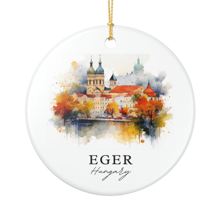 Eger Hungary Ornament: Unique Eger Hungary Souvenir, Eger Hungary Xmas Decor, and Authentic Eger Hungary Gift