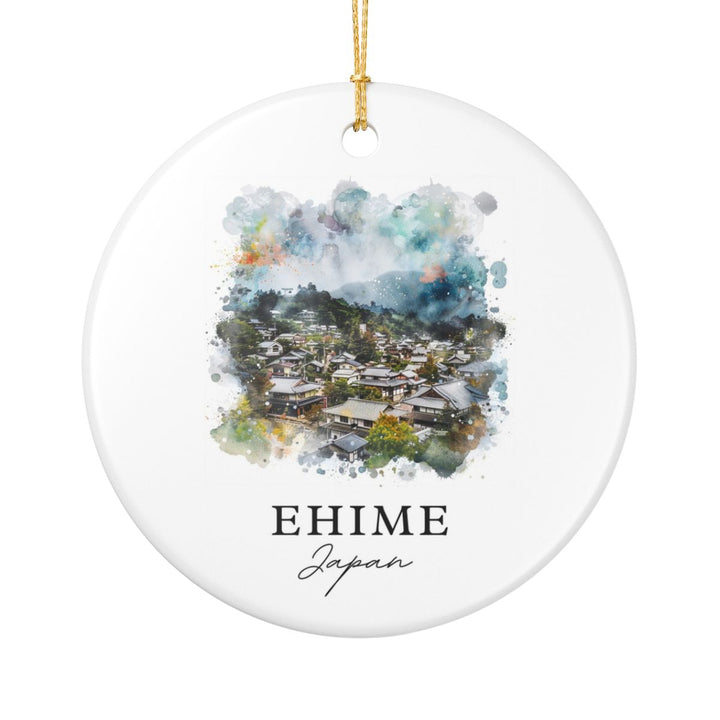 Ehime Japan Ornament: Unique Ehime Souvenir, Ehime Japan Xmas Decor, and Authentic Ehime Gift