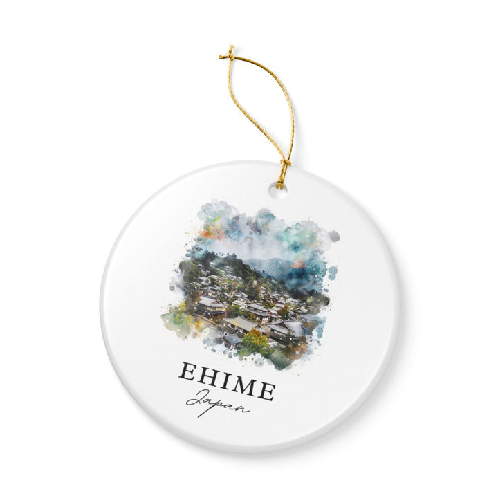 Ehime Japan Ornament: Unique Ehime Souvenir, Ehime Japan Xmas Decor, and Authentic Ehime Gift