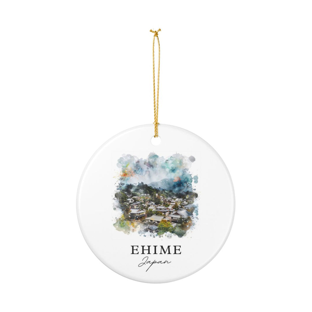 Ehime Japan Ornament: Unique Ehime Souvenir, Ehime Japan Xmas Decor, and Authentic Ehime Gift