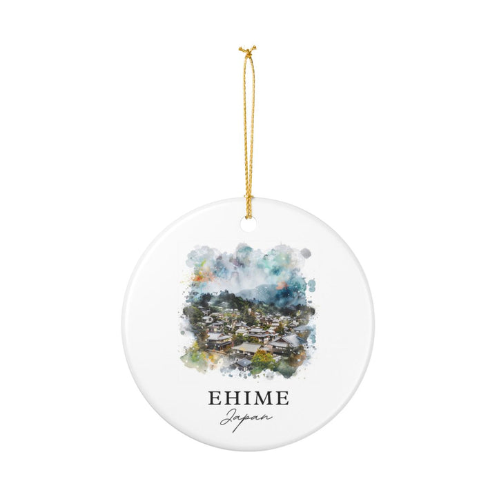Ehime Japan Ornament: Unique Ehime Souvenir, Ehime Japan Xmas Decor, and Authentic Ehime Gift