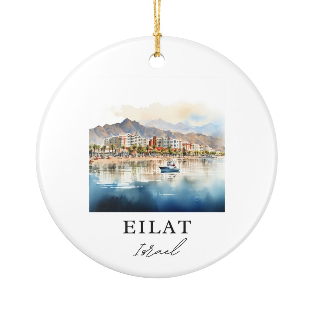 Eilat Israel Ornament: Unique Eilat Souvenir, Eilat Israel Xmas Decor, and Authentic Eilat Gift