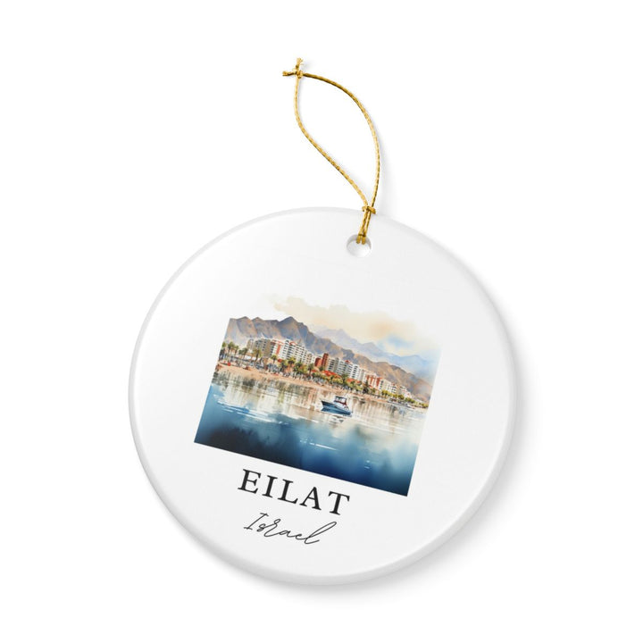 Eilat Israel Ornament: Unique Eilat Souvenir, Eilat Israel Xmas Decor, and Authentic Eilat Gift