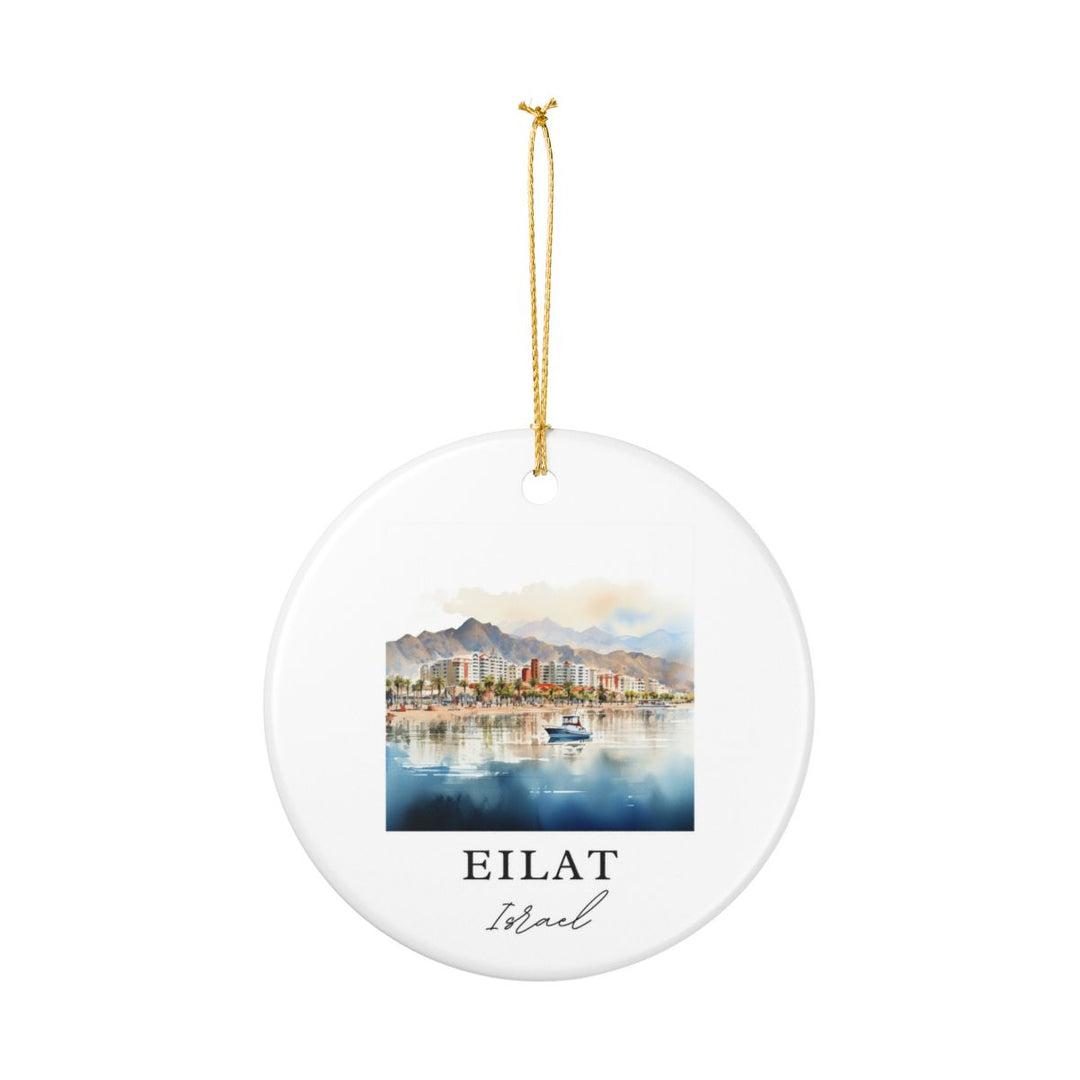 Eilat Israel Ornament: Unique Eilat Souvenir, Eilat Israel Xmas Decor, and Authentic Eilat Gift