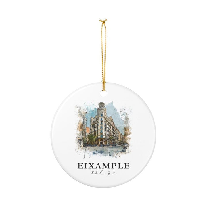 Eixample Spain Ornament: Unique Eixample Souvenir, Eixample Spain Xmas Decor, and Authentic Eixample Gift
