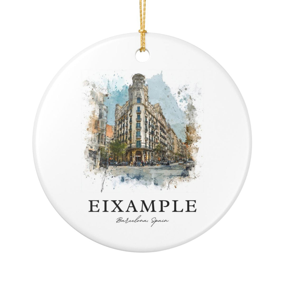 Eixample Spain Ornament: Unique Eixample Souvenir, Eixample Spain Xmas Decor, and Authentic Eixample Gift