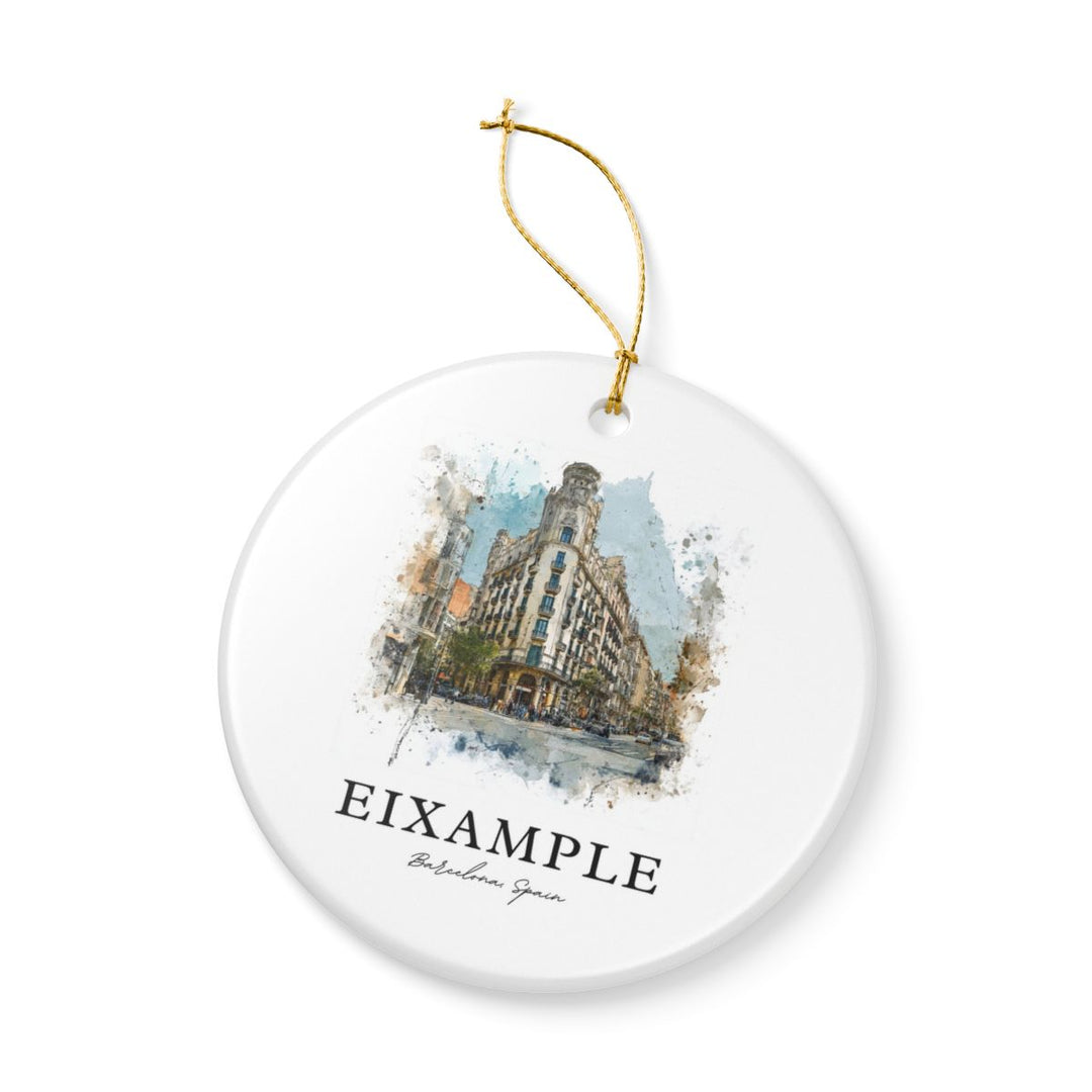 Eixample Spain Ornament: Unique Eixample Souvenir, Eixample Spain Xmas Decor, and Authentic Eixample Gift