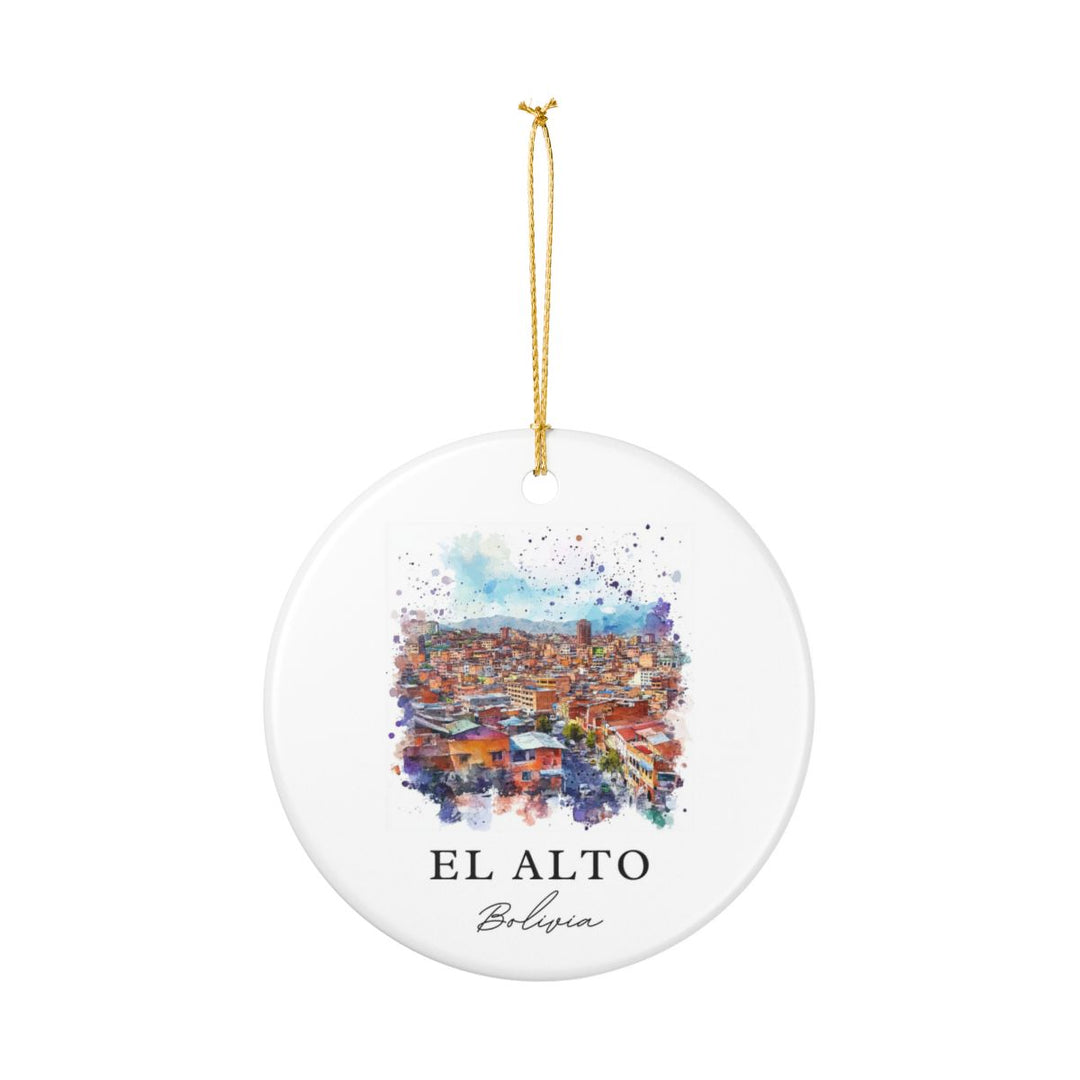 El Alto Bolivia Ornament: Unique El Alto Souvenir, El Alto Bolivia Xmas Decor, and Authentic El Alto Gift