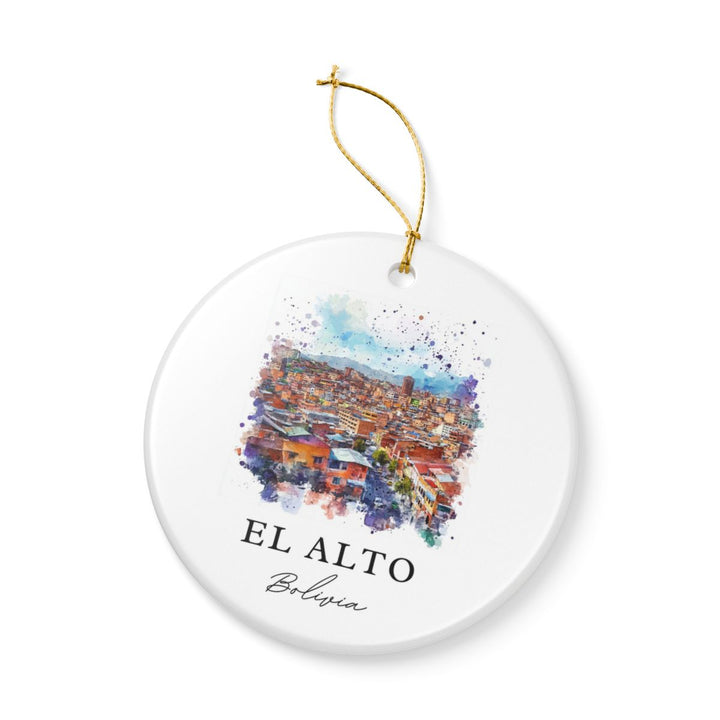 El Alto Bolivia Ornament: Unique El Alto Souvenir, El Alto Bolivia Xmas Decor, and Authentic El Alto Gift