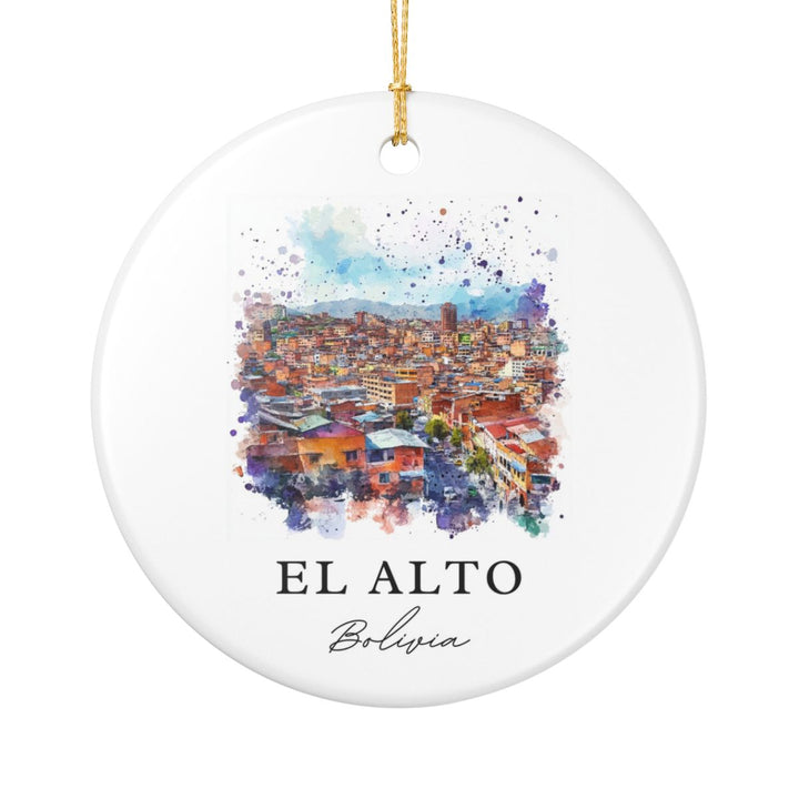 El Alto Bolivia Ornament: Unique El Alto Souvenir, El Alto Bolivia Xmas Decor, and Authentic El Alto Gift