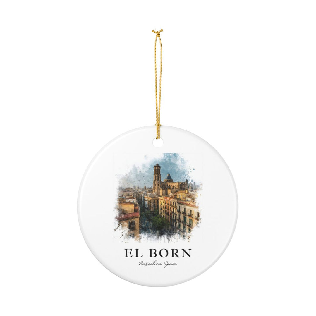 El Born Barcelona Spain Ornament: Unique El Born Barcelona Souvenir, El Born Barcelona Spain Xmas Decor, and Authentic El Born Barcelona Gift