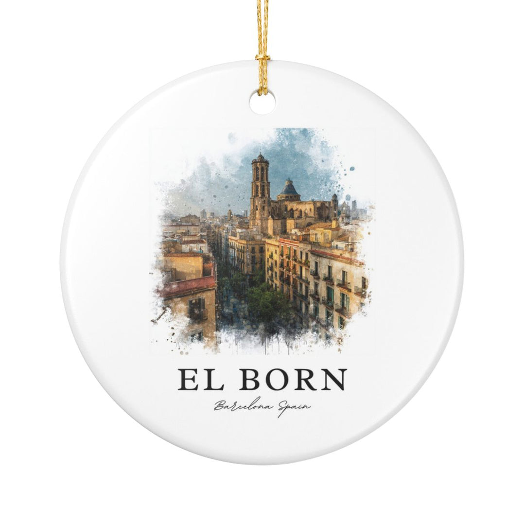 El Born Barcelona Spain Ornament: Unique El Born Barcelona Souvenir, El Born Barcelona Spain Xmas Decor, and Authentic El Born Barcelona Gift